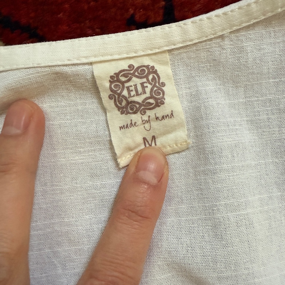 White Linen Tiered Maxi Dress - Picture 6 of 8